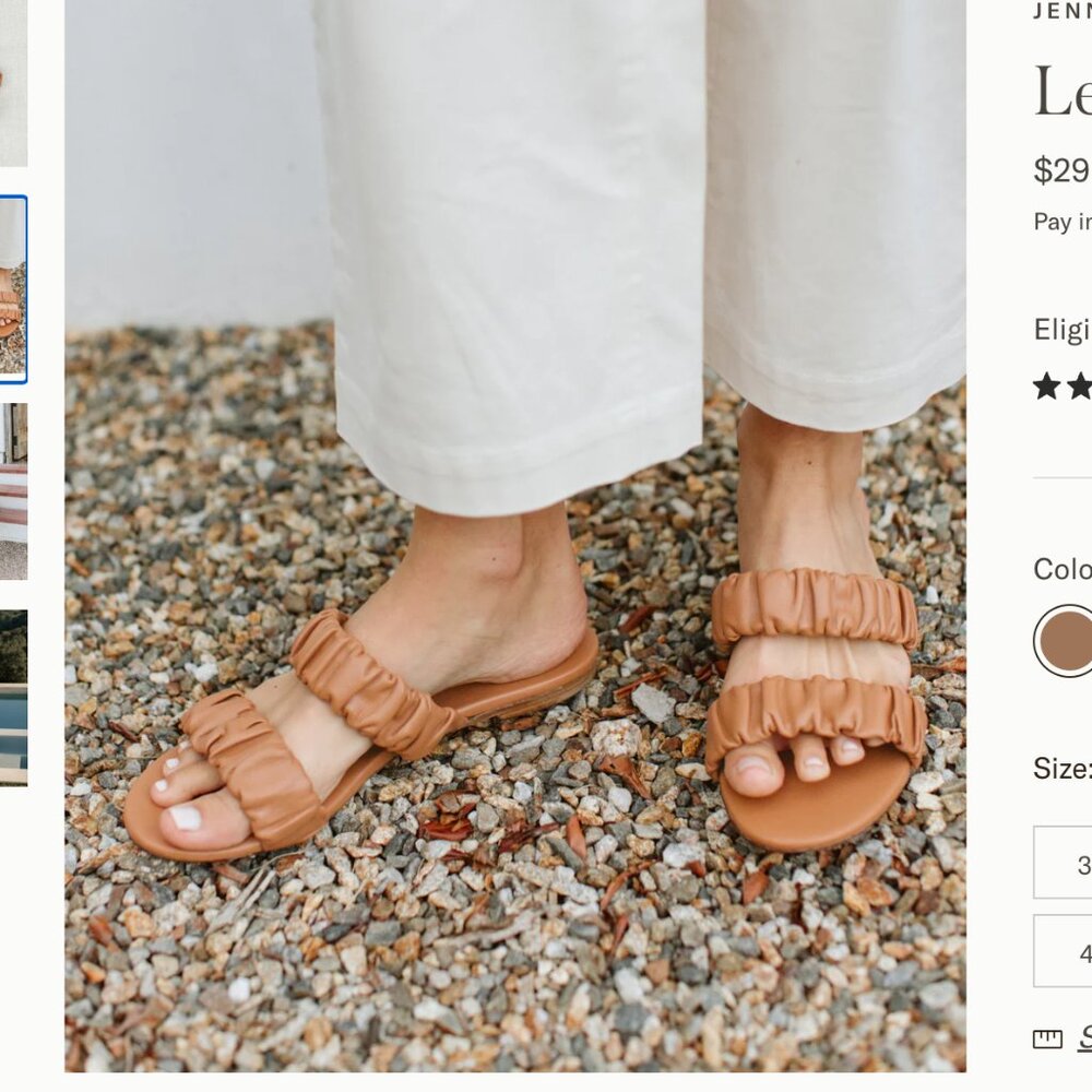 Jenni Kayne Leather Dune Sandal 39